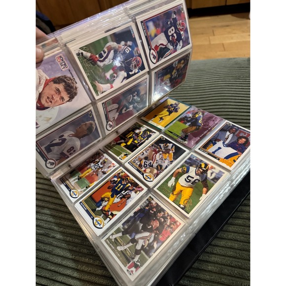 football card binder with Sleeves, 450 Pockets, Zipper Closure, Sports Trading Card Holder, 9-Pocket Removable Sleeves, D-Ring, Water-Resistant, Football-Themed, Acid-Free Pages quality storage and protection for your collection Ultra Pro 3